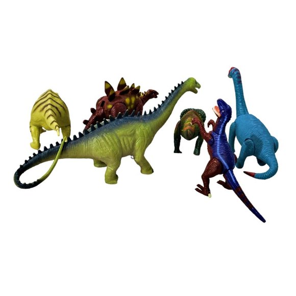 Vintage Dinosaurs Action Figure Toys - Lot of 6 Posable (4) by K&M 2001 & 2004 - Picture 3 of 11